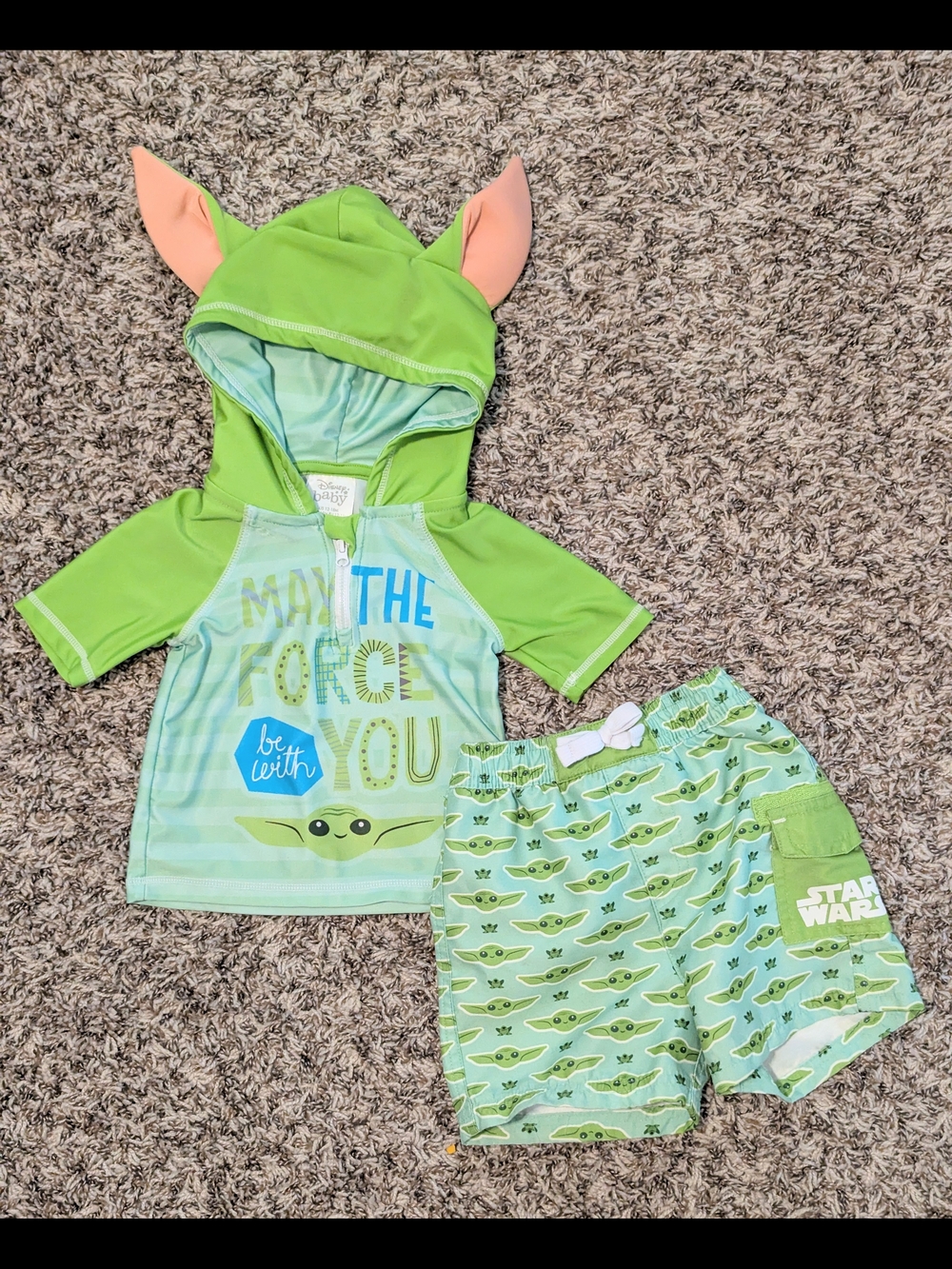 Star Wars Grogu Hooded Swim Set 12-18M